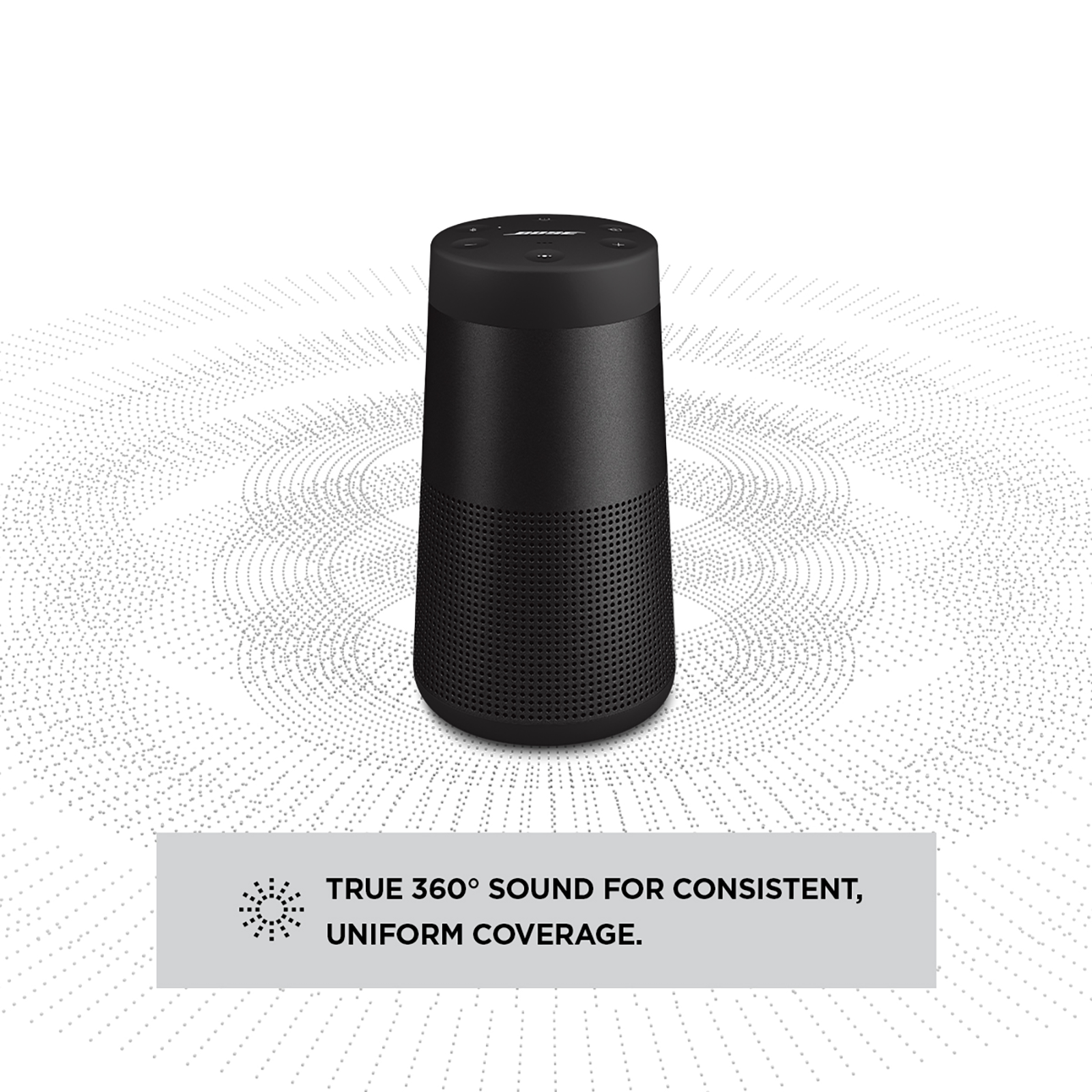 BOSE SoundLink Revolve II with Google Siri Compatible Smart Speaker 360 Degree Sound Triple Black